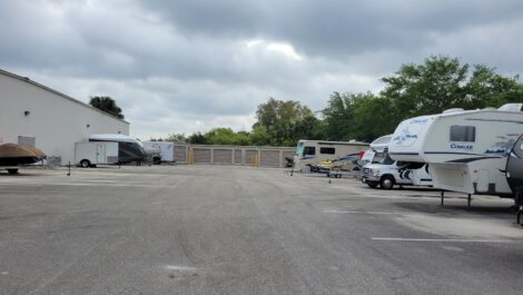 Parking lot at Devon Self Storage in Port St. Lucie.