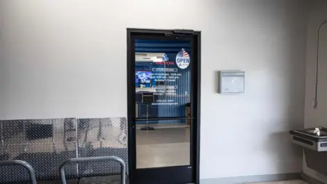 Office door at Devon Self Storage in Port St. Lucie.