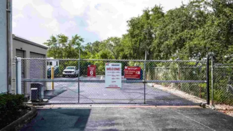 Security gate at Devon Self Storage in Port St. Lucie.