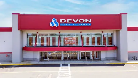 exterior image of Devon Self Storage facility Hazlet, NJ