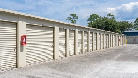 Wide lanes, drive up storage units at Devon Self Storage - St. Augustine