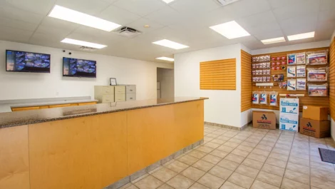 Wall of storage supplies in Gainesville, FL