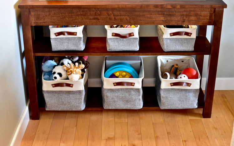 shelves for storing children toys
