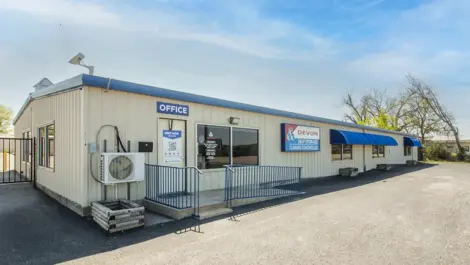 Office entrance to storage facility in Ardmore, OK, at Devon Self Storage - Ardmore