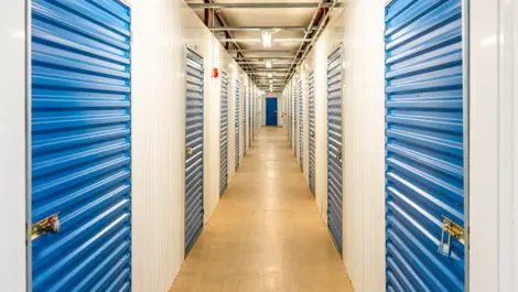 Interior units of Devon Self Storage units in Middletown, RI, on Browns Lane