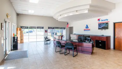 Another view of office area with windows in Bixby, OK at Devon Self Storage Bixby