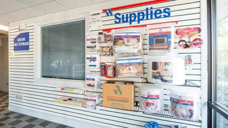 Interior merchandise image of Devon Self Storage Village Commons