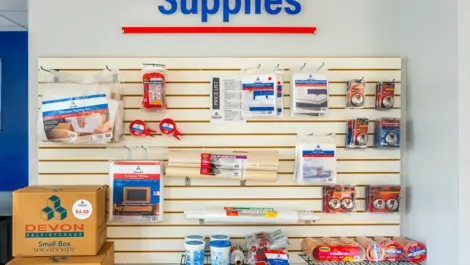 Interior image of Devon Self Storage merchandise in Middletown, RI, on Browns Lane