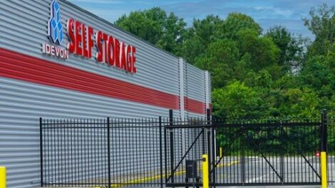 Security gate at Devon Self Storage in Macon.