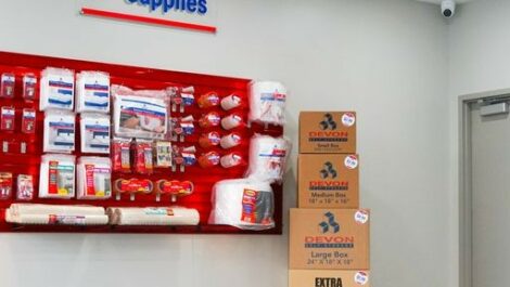 Packing supplies at Devon Self Storage in Macon.