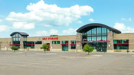 Exterior view of Devon Self Storage facility Eau Claire