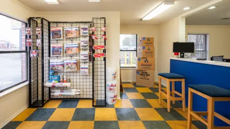Devon Self Storage - 2648 Two Notch Road, SC office area with merchandise