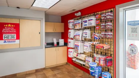 Storage supplies inside Devon Self Storage office, Coliseum Blvd