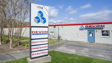 Front sign of Devon Self Storage Emma Oaks Lake Mary, FL