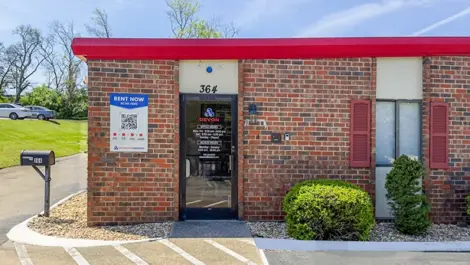 Exterior view of front entrance to Devon Self Storage in Hendersonville at Devon Self Storage - Main Street