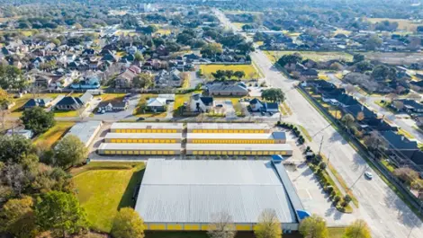 High sky view of self storage in Lafayette, LA, on Congress Street