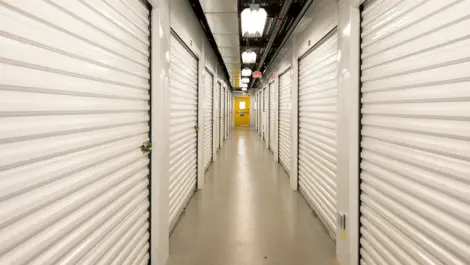 Inside storage unit facility, hallway of storage units Devon Self Storage - Two Notch Road