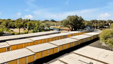 Outdoor storage units, drive up access, wide lanes for drop off. Devon Self Storage - Vance Jackson in San Antonio, TX