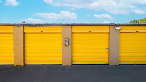 Devon Self Storage - Holden Road, yellow doors to medium storage
