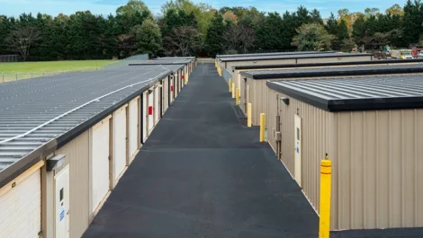 Exterior view of storage units Devon Self Storage - Stage Coach Trail in Greensboro, NC