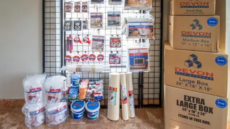 Moving, packing and storage supplies available at Devon Self Storage Pinehurst, TX