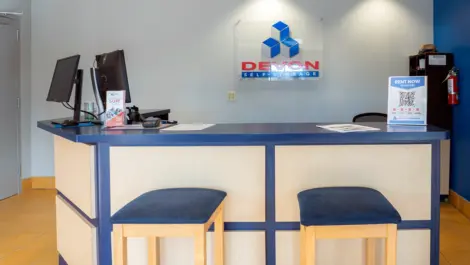 Office area at Devon Self Storage in Lafayette, LA, on Congress Street