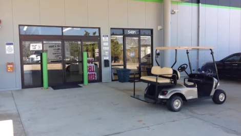 store front at storage facility