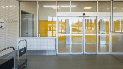 Automatic doors to enter storage facility, plus dollies Devon Self Storage - Lawrenceville in Lawrenceville, GA