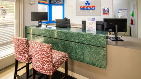 Office area at Devon Self Storage Fairway Plaza