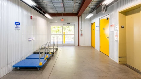 Devon Self Storage - Holden Road, dollies, elevators, entrance