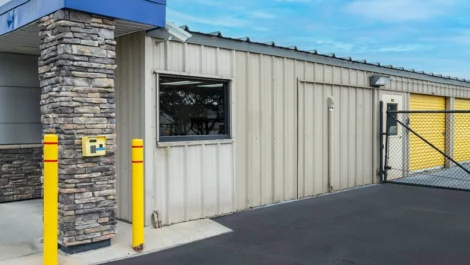 Secure, gated entry with keypad to Devon Self Storage - Stage Coach Trail in Greensboro, NC