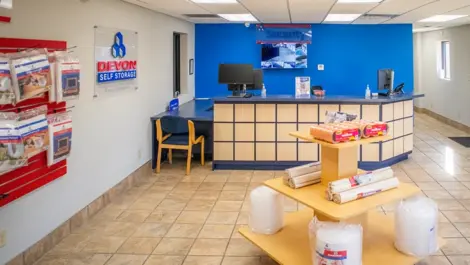 Interior image of Devon Self Storage office McDowell Road