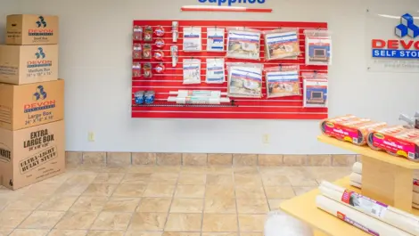 Interior image of Devon Self Storage merchandise McDowell Road