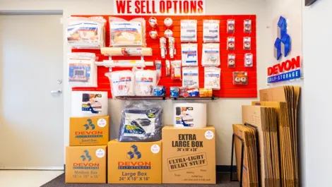 Devon Self Storage Westgate Road Packing Supplies.