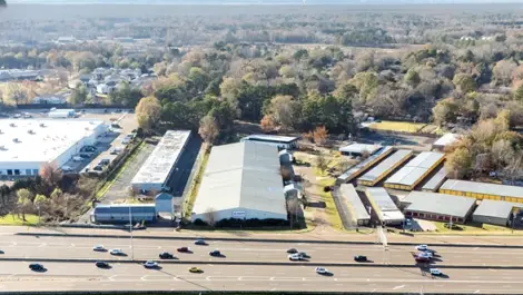 Aerial view of Devon Self Storage 5961 Interstate in Jackson, MS