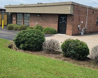 store front, entrance to Jackson, Mississippi Storage Uni