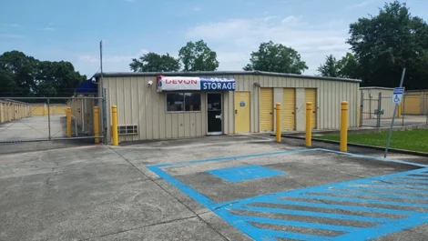 Parking area and entrance to Devon Self Storage - Scott