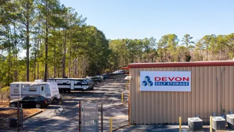 Exterior image of Devon Self Storage parking, Devon Self Storage - 6000 Garners