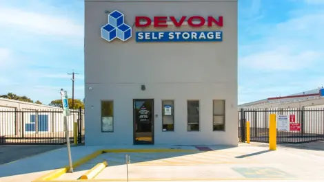 Devon Self Storage Units in San Antonio, TX exterior view with gated entry