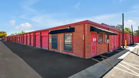 Brick storage units at Devon Self Storage - Contour Drive in San Antonio, TX