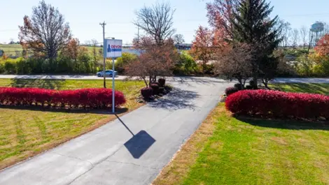 Devon Self Storage driveway.