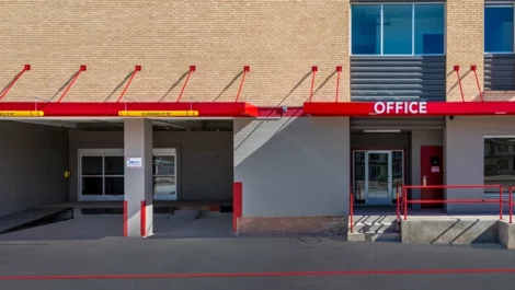 Office entrance at Devon Self Storage - Lubbock in Lubbock, TX