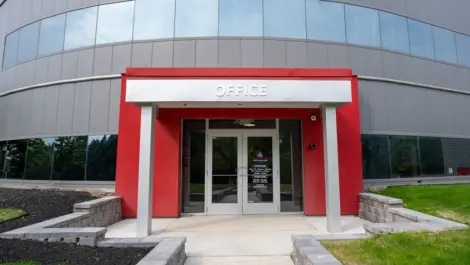 Exterior view of Southfield Michigan Self Storage facility with drive-up access units