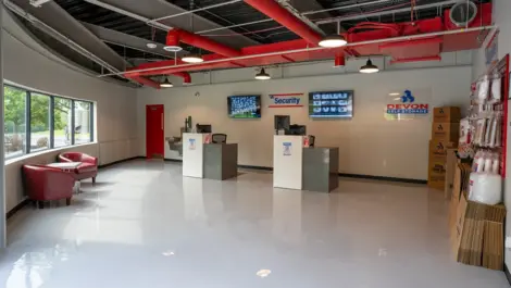 Interior view of Southfield Michigan Self Storage facility with drive-up access units