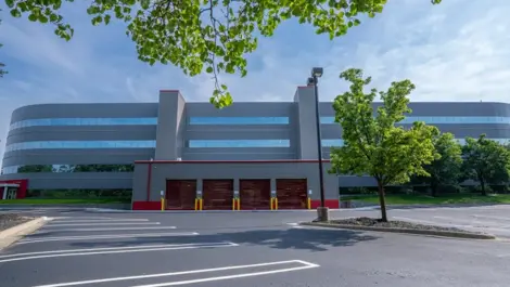 Exterior, distant view of Southfield Michigan Self Storage facility with drive-up access units
