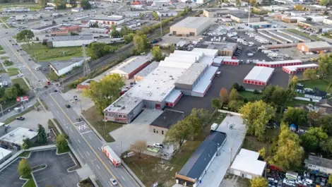 Devon Self Storage Fraser MI drone view.