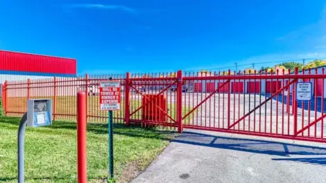 Gate access to storage off Ball Ave in Grand Rapids, MI, Devon Self Storage- Ball Ave.