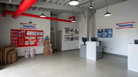 Devon Self Storage Unruh, PA office area with storage supplies