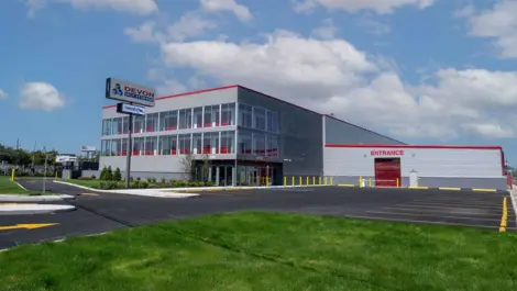 Devon Self Storage - Admiral Wilson, NJ, entrance to drive through units, outdoor parking