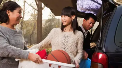 College student off to college